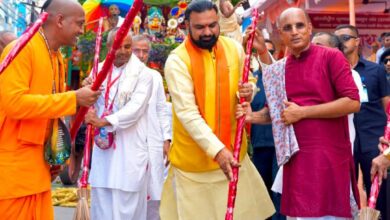 Photo of इस्कॉन मंदिर और गर्दनीबाग ठाकुरबाड़ी में आयोजित भगवान श्री जगन्नाथ रथ यात्रा का शुभारंभ मुख्य मंत्री सम्राट चौधरी ने किया